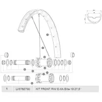 Mavic E-xa Elite 19 Vorderradfelge