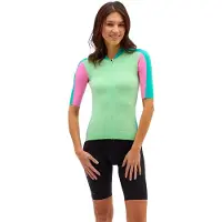 Silvini Trikot Stelvia WD2404 Damen kurz ozean-gelb größe XL 3125-WD2404-36935