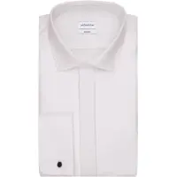 Seidensticker Smokinghemd "Schwarze Rose", Herren, Gr. XL (44), normale Ärmellängen, weiß, 100% Baumwolle, unifarben, tailored fit, Doppelmanschette, Hemden Smokinghemd, Gala Uni