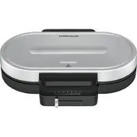 Rommelsbacher Waffeleisen "WA 1250", silber (schwarz, silber), B:34,5cm H:8cm T:25cm, Waffeleisen, Waffeleisen