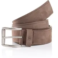 Tom Tailor Ledergürtel "TTJAY", Herren, Gr. 110, braun, Rindsleder, unifarben, Gürtel Ledergürtel, mit silberfarbener Schließe