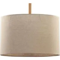 TK Lighting Hängeleuchte Deva Nature, einflammig, Textilschirm Nature , dimmbar, für Wohn- / Esszimmer, Textil / Stoff / Seide, Skandinavisch