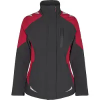 Engel Galaxy Damen-Softshell-Jacke 8815-229 Gr. M Anthrazit Grau/Tomato Red
