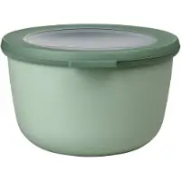 Mepal Multischüssel Cirqula - Mikrowellengeschirr - Multikom rund 1000 ml - Nordic sage - Meal prep box - Frischhaltedosen mit Deckel