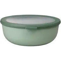 Mepal Frischhaltedose cirqula rund, 2250 ml, Auslaufsichere Multischüssel mit Deckel, Farbe: nordic sage
