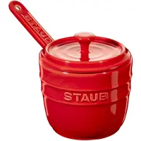 Staub 4er Set Keramik Zuckerdose rund Kirschrot 9cm
