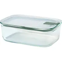Mepal Easyclip Glas Frischhaltedose, nordic sage, Auslaufsichere und luftdicht verschlossene Dose mit speziellem Lüftungsventil, Volumen: 1 Liter