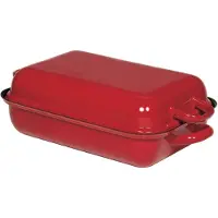 Riess Bratpfanne Stahlblech emailliert 43,5x25,6x13,1 cm rot