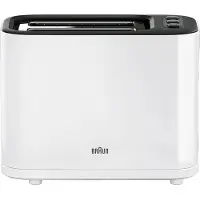 Braun Toaster "PurEase HT 3010 WH - 2 Schlitze, 7 Stufen, Auftau- Aufwärmfunktion", weiß, B:25cm H:24cm T:15cm, Toaster, 1.000 W, Kunststoff, Automatische Abschaltung, Brötchenaufsatz, Toaster