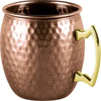 Aps Moscow Mule Becher In Fassform – Gehämmert In Kupferoptik