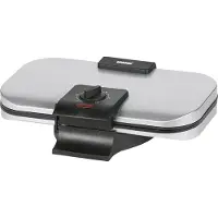 Unold Waffeleisen "Doppel-Waffelautomat 48241", schwarz (silber, schwarz), B:34,3cm H:9,7cm T:25cm, Waffeleisen, Waffeleisen