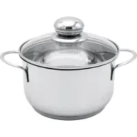 Kruger Fleischtopf KRÜGER "Saturn", silber, B:16cm H:10cm L:24,5cm Ø:16cm, Töpfe, Fleischtopf, Glasdecke für praktisches Sichtkochen