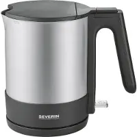 Severin Wasserkocher WK 3409, 1,7 l, 2.200 W, Edelstahl gebürstet, Dampfstopp, Kalkfilter, Deckelverriegelung