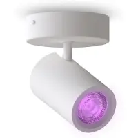Calex Smart Deckenspot, weiß, Ø 10 cm, 1-flg., GU10-LED RGBW