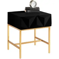 Otto Home Beistelltisch "Minfi", schwarz, B:50cm H:58cm T:50cm, Tische, Beistelltisch, Schublade mit 3D-Front, auch als Nachttisch geeignet, Breite 50 cm
