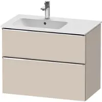Duravit D-Neo Waschtischunterbau wandhängend, 810x625x462mm, 1 Auszug, 1 Schubkasten, mit Griff Chrom, DE4366010910000, Farbe: Taupe Matt Dekor