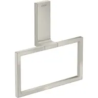 Hansgrohe AXOR UNIVERSAL Rectangular Handtuchring, Metall, schwenkbar, 42623800, Farbe: Edelstahl-Optik