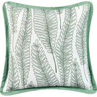 Beliani Gartenkissen 2er Set Grün Polyester Pflanzenmotiv Quadratisch 45x45 cm Wasserabweisend Dekokissen mit Füllung für Garten Terrasse Balkon
