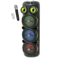Inovalley Leuchtender Karaoke-Lautsprecher – – KA129-XXL – Bluetooth V5.0 – 90 cm – 1000 W – 3 x 8-Zoll-Lautsprecher – Inklusive kabellosem Mikrofon