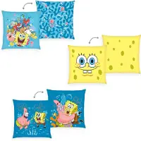 Spongebob Dekokissen SPONGE BOB "Sponge Bob", bunt (weiß, neutral), B:40cm H:2,5cm L:40cm, Polyester, Dekokissen_Sitzkissen_Kissenhüllen, Dekokissen, hochfarbig bedruckt