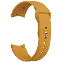 König Design Sportliches Ersatzarmband für Samsung Galaxy Watch 4 & 5 - 20mm Flauschband Uhrenarmband Silikon, Farbe:Gelb