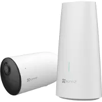 Ezviz HB3-1 Video-Überwachungssystem mit batteriebetriebener 2K WLAN Überwachungskamera mit Sirene und Stroboskoplicht