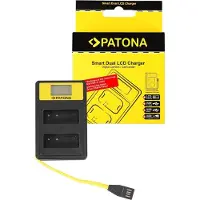 PATONA Smart Dual LCD USB Ladegerät für Panasonic DMW-BLG10