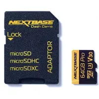 NextBase NBDVRS2SD64GBU3, 64 GB, MicroSD, 100 MB/s, 70 MB/s, Class 3 (U3), Schwarz