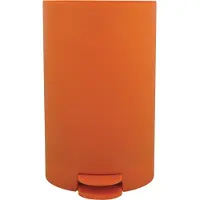 MSV kleiner Treteimer fur Bad/Toilette - orange - 3L - 15 x 27cm