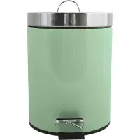 MSV Treteimer fur Bad/Toilette - grun - 3 Liter - 17 x 25 cm