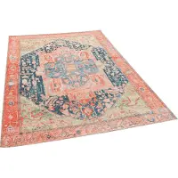 Tom Tailor Teppich HOME "Funky Orient Heriz" Gr. 7, bunt (multi), B:230cm H:5mm L:340cm, Baumwolle, Kunstfaser, Teppiche, Teppich, Kurzflor, Orient-Optik, Vintage Design, mit Bordüre, auch als Läufer