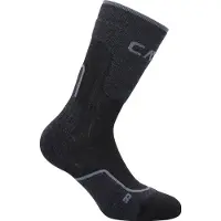 CMP - Trekking Sock Wool Mid - Wandersocken Gr 39-42 schwarz/grau