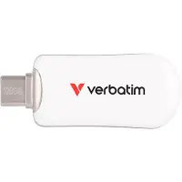 Verbatim USB 3.2 Stick 128GB, Plectra, weiss Typ-C, (R) 100MB/s, (W) 25MB/s, Retail-Blister