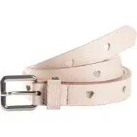 Tom Tailor Synthetikgürtel "TTPEACH", Mädchen, Gr. 70, beige (creme), Materialmix, Ausstanzungen, unifarben, Gürtel Synthetikgürtel, 2 cm breiter Kinder Gürtel, Mädchen