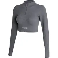 Yeaz Sporttop "Top RUNWAY", Kinder, Gr. XL, grau, Obermaterial: 87% Nylon NY. 13% Elasthan EL., Tops Sporttop