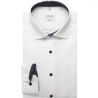 Seidensticker Businesshemd "Schwarze Rose", Herren, Gr. XL (44), normale Ärmellängen, weiß, 100% Baumwolle, unifarben, slim fit, 2-Knopf-Manschette, Hemden Businesshemd, Slim 1/1 Kentkragen Uni