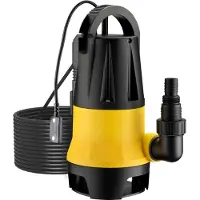 Wiltec Schmutzwasserpumpe mit Sensor 900 W, Tauchpumpe Schmutzwasser mit 2 Modi, Wasserpumpe 15000 l/h, Brunnenpumpe 8,5 m Förderhöhe & 7 m Tiefe