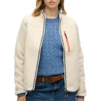 Superdry für Damen. W2012340A Vlies Vollbeige (XS), Lässig, Polyester