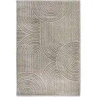 Elle Decoration Designteppich "Chappe", beige, B:120cm H:18mm L:170cm, Polyester, Teppiche, Designteppich, Shaggy, Läufer, flauschig, weich, Langflor, modern, Hoch Tief Effekt