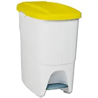Bigbuy Denox 24170.102 25l Recyclingbehälter Gelb,Weiß Gelb,Weiß One Size