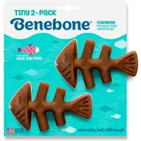 Benebone Mini-fischgräten-hundespielzeug 12 Cm 2 Einheiten