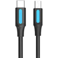 Vention COWBF, 1 m, Mini-USB B, USB C, USB 2.0, 0,48 Gbit/s, Schwarz
