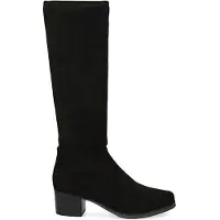 Caprice Damen Stiefel Langschaft Stretch clean modern Block Absatz 9-25506-41, Größe:42 EU, Farbe:Schwarz