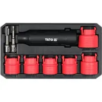 YATO Reinigungsbürsten 9tlg. für Stehbolzen & Radmutternbolzen Bürste Bolzen 1/2"
