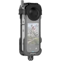 Puluz Metallischer Schutzkäfig Mit Objektivabdeckung Für Insta360 X4 Actionkamera Zubehör