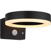 Globo LED-Solar-Außenwandleuchte 36507 schwarz, Sensor, Kunststoff
