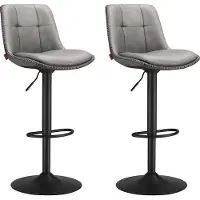 Vasagle Barhocker 2er Set, höhenverstellbar, drehbar, mit Rückenlehne