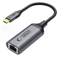 TechProtection ULTRABOOST-ADAPTER USB-C AUF ETHERNET RJ45 1000 Mbit/s SCHWARZ
