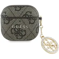 GUESS case passend für APPLE AirPods 4 GUA4P4E4CDW (PU 4G W/ Strass Charm) brown