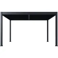 Paragon Pavillon "Grand Tuscan 1214", schwarz (grau), B/H/T: 433cm x 256cm x 370cm, Pavillons, Pavillon, BxTxH: 433x370x256 cm, inkl. Lamellendach